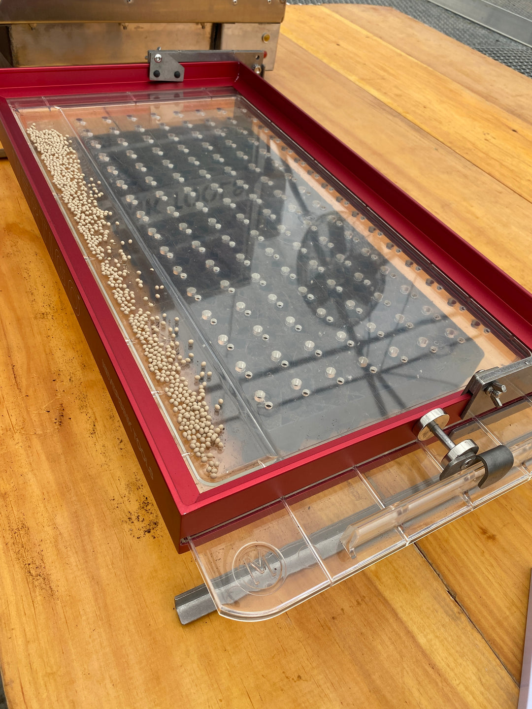 seed tray planter machine Vertigo Drop Seeder Frame – Neversink Tools