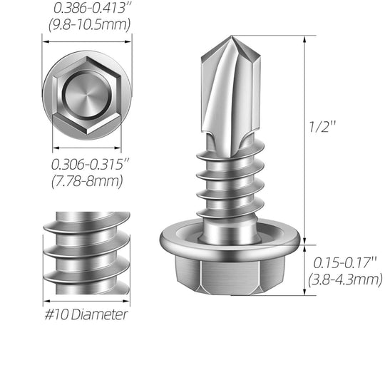 Tek Screws Zinc Coated 24 Pack